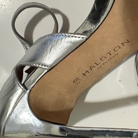 Halston Heritage Metallic Silver Heels - Picture 5 of 5